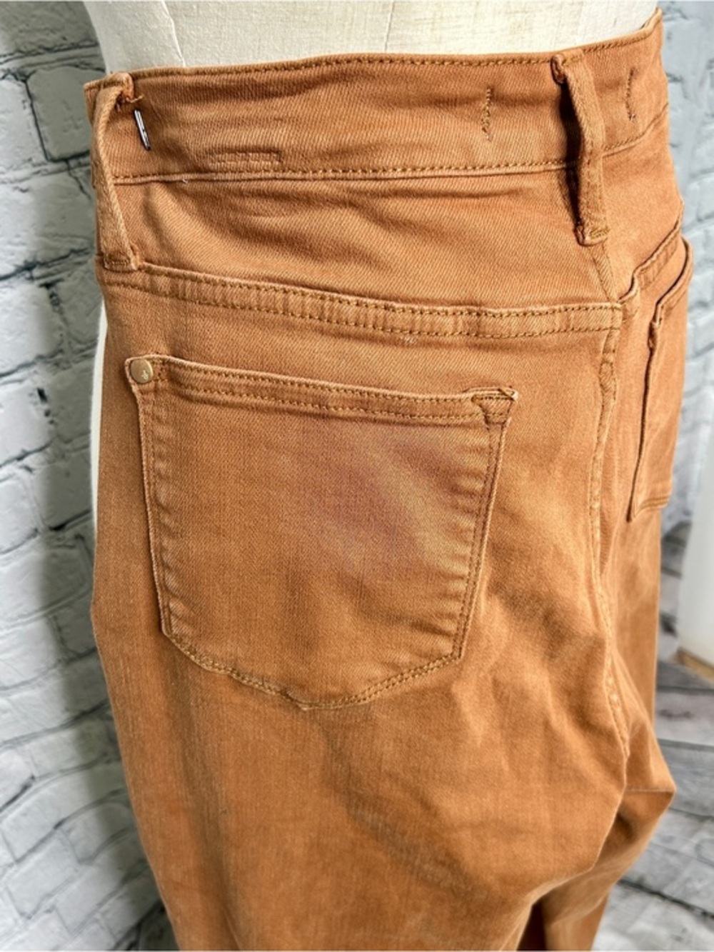 Judy Blue Jeans Womens 9/29 Caramel Brown High Rise Straight Leg Stretch Denim - Picture 7 of 8